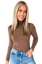 Green Bay Slim Fit High Neck Long Sleeve Basic Top Long Sleeve Tops cd993cf9dc749dfa