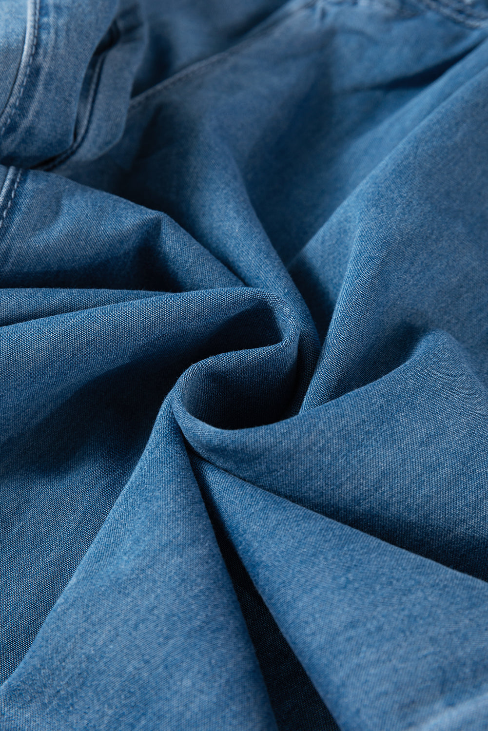 Dusk Blue Mineral Wash Button High Waist Wide Leg Jeans Jeans cf078fa25defb605