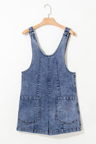 Dusk Blue Sleeveless U Neck Pocket Denim Romper Rompers cfcb9e797f257ef2