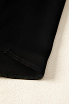 Red Dahlia Frilled Neck Ribbed Knit Patchwork Long Sleeve Mini Dress Short Dresses cfdf96fe2b459665