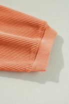 Orange thankful Letter Heat Transfer Printing Ribbed Crew Neck Thanksgiving Sweatshirt Graphic Sweatshirts d142ae04fdb4479d