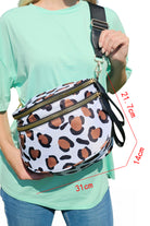 Pink Checkered Print Wide Strap Large Crossbody Bag Crossbody Bags d37c085932ddb42a