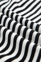 Black Stripe Bowknot Backless T-Shirt T Shirts d38f40c42a3ea001