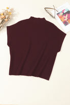 Oatmeal Patch Pocket Ribbed Knit Short Sleeve Sweater Knit Tops d39c98cc1250846d
