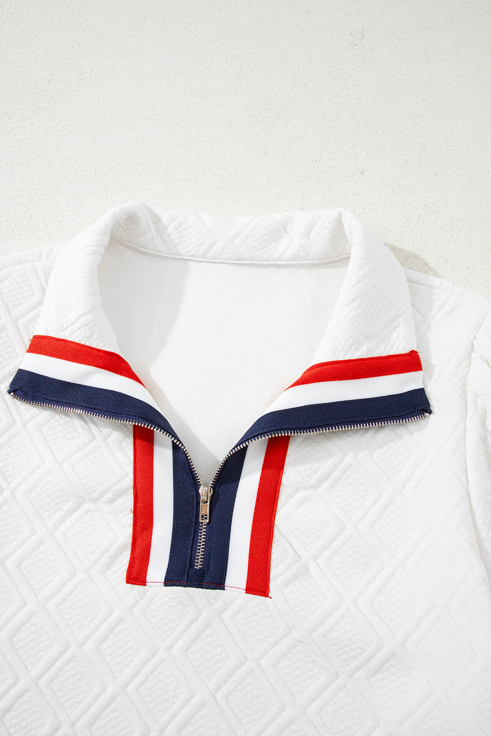 White Pop of Color Neckline Plaid Textured Puff Sleeve Mini Dress Short Dresses d65d3b2effefe907