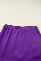 Wisteria Collar Half Zip Pullover Mini Skirt Plus Size 2pcs Set Plus Size Matching Sets d67aed4da5089b0b