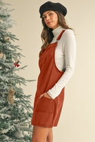 Vineyard Green Corduroy Front Pockets Overall Dress Short Dresses d6f208ad93f5ba57