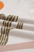 Apricot Cactus Print V Neck Plus Size Button Cardigan Plus Size Sweaters&Cardigans d9013e51d18cac48