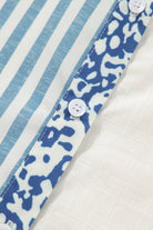 Sky Blue Leopard Striped Patchwork Casual Plus Shirt Plus Size Tops d92301164c07ddc2