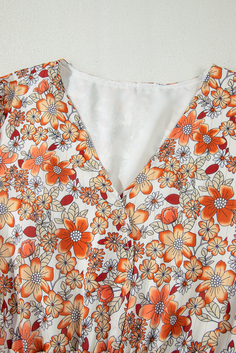 Khaki Plus Size Frill Tiered High Waist Floral Dress Plus Size Dresses d9ae9c96bdc63bd9