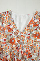 Khaki Plus Size Frill Tiered High Waist Floral Dress Plus Size Dresses d9ae9c96bdc63bd9