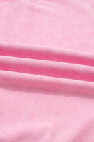 Bright Pink Mineral Wash Crossed Crew Neck Drop Shoulder Loose Sweatshirt Sweatshirts & Hoodies da295c5a7add19d5