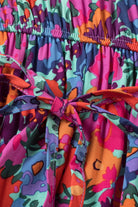 Blue Boho Floral Print V Neck Wrap Split Maxi Dress Maxi Dresses da6d419b7b6d66da