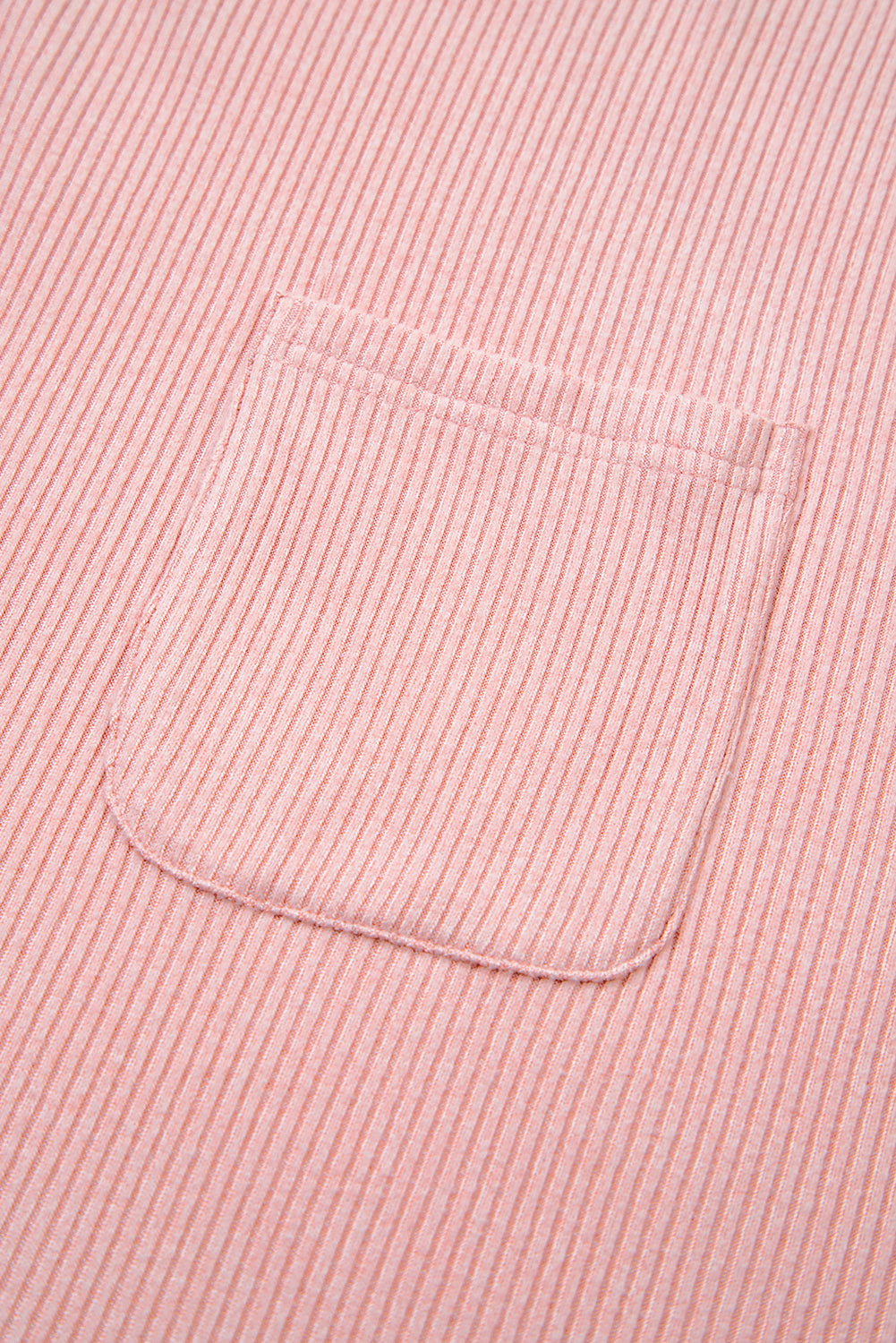 Bonbon Ribbed Exposed Seam Chest Pocket Plus Size Long Sleeve Top Plus Size Tops daf61672ee87a091