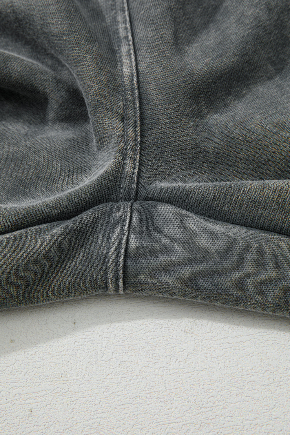 Medium Grey Mineral Wash Jogger Style High Waist Pants Pants de035aba54793b7f