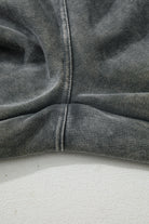 Medium Grey Mineral Wash Jogger Style High Waist Pants Pants de035aba54793b7f