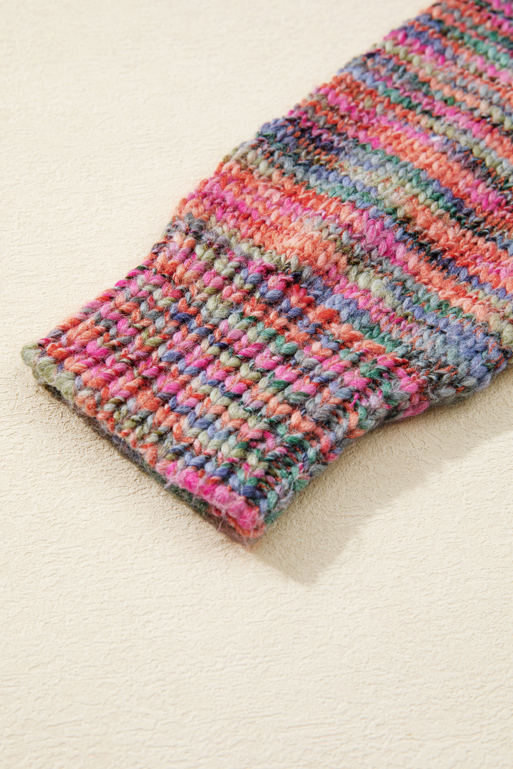 Purple Space Dye Yarn Crew Neck Sweater Sweaters de435af1cb52d144