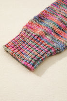 Purple Space Dye Yarn Crew Neck Sweater Sweaters de435af1cb52d144