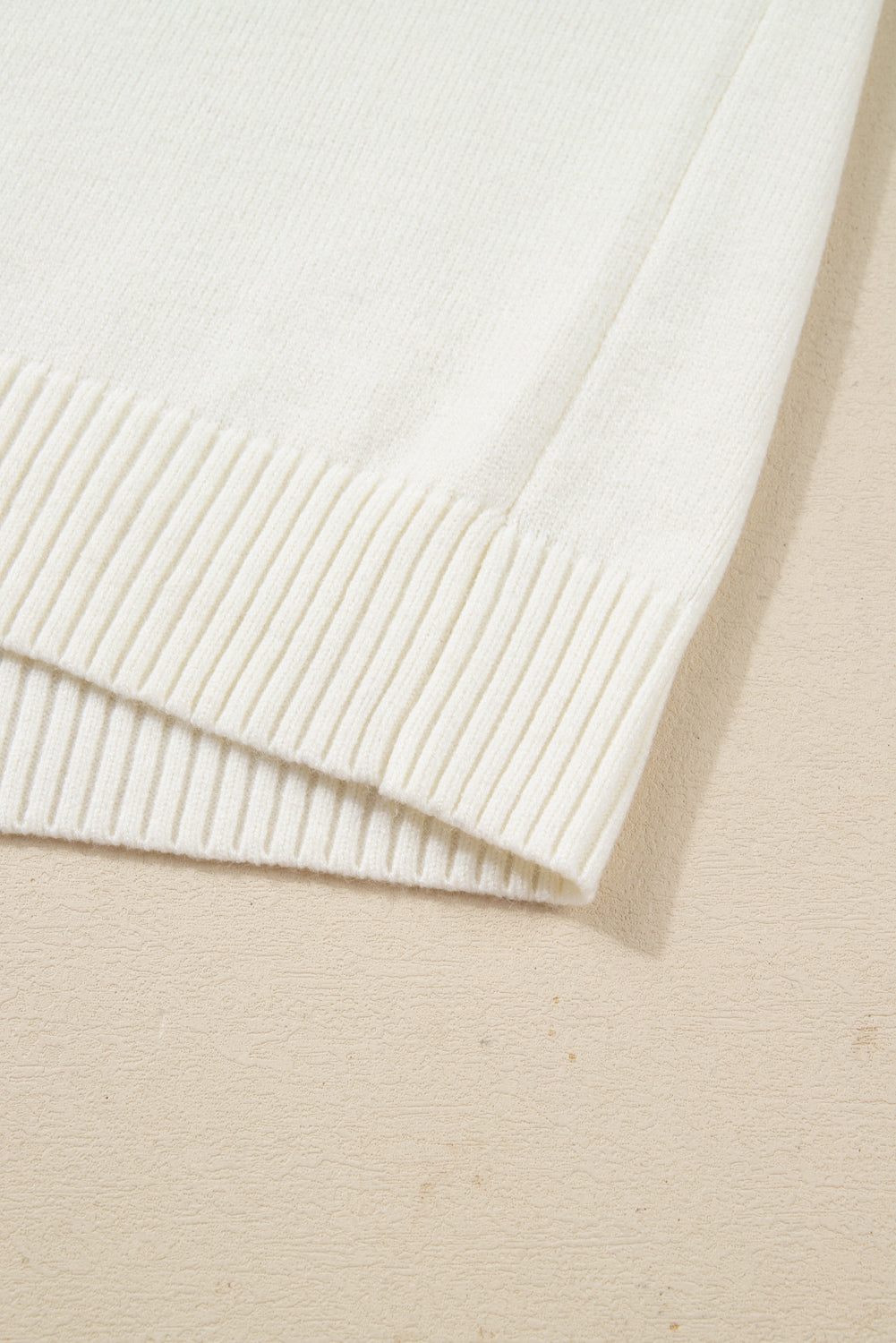 White Plaid Heart Embroidered Cuffed Drop Shoulder Crew Neck Sweater Sweaters df7043f5e2c89409