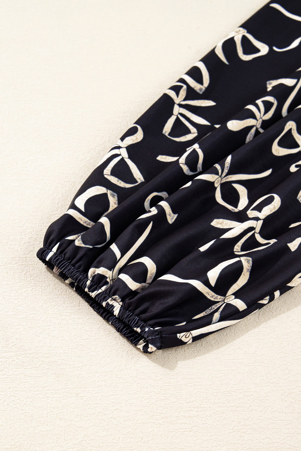 Black Bow Print Sleeve Patchwork Plus Size Blouse Plus Size Tops e16d26cf770a846f