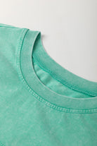 Sky Blue Mineral Wash Flower Patchwork Mini T Shirt Dress Short Dresses e1f8425f49eb7c90