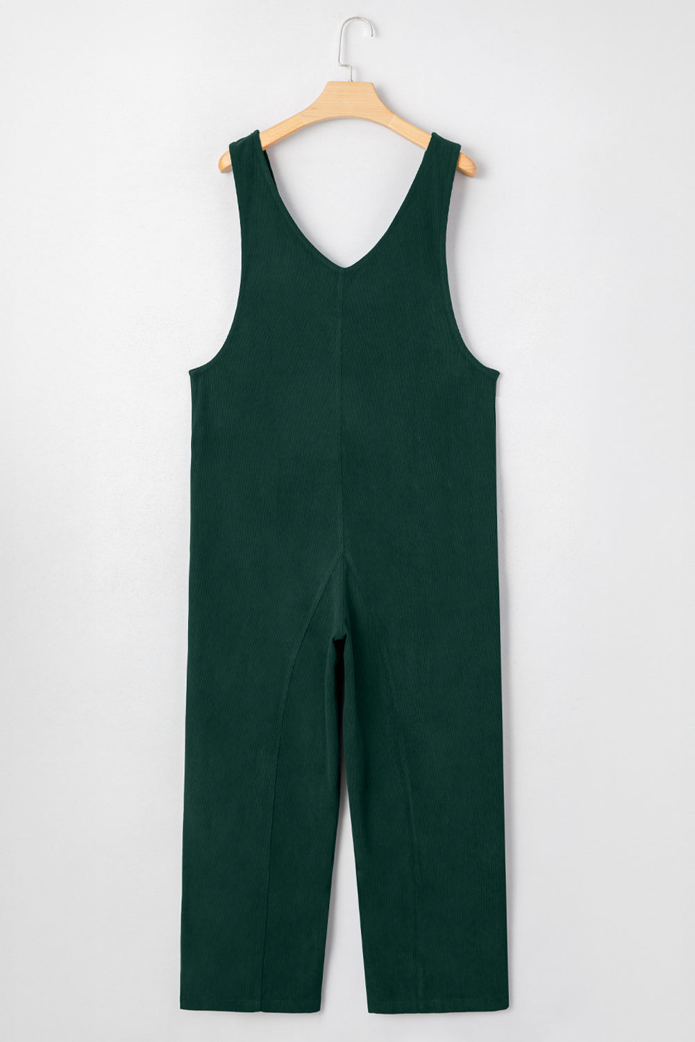 Evergreen Corduroy V Neck Patched Pocket Sleeveless Jumpsuit Jumpsuits e4b530c85ab3573f