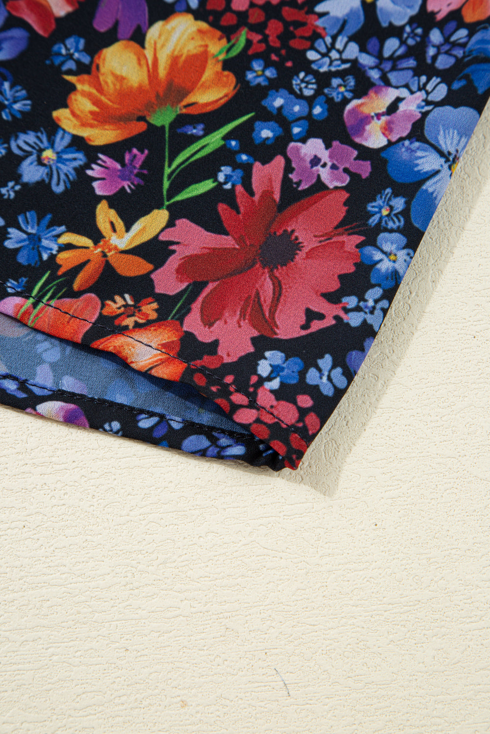 Blue Floral Print V Neck Long Sleeve Flowy Maxi Dress Maxi Dresses e5aa1a69ad1bbd3a