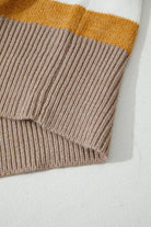 Multicolour Striped Colorblock Drop Shoulder Plus Size Sweater Plus Size Sweaters&Cardigans e5cbaa893bbddf62