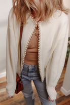 White Pearl Embellished Open Front Elegant Cardigan Cardigans e69e11c2543193cd