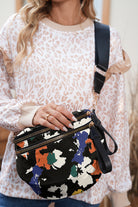 Coffee Leopard Print Double Zipper Crossbody Bag Crossbody Bags e6aff0140dcdfcfc