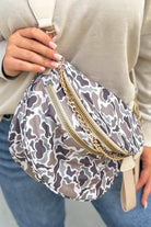 Coffee Leopard Print Double Zipper Crossbody Bag Crossbody Bags e7581c7ab4edc76a