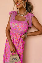 Green Floral Lace Tied Strap Empire Waist Maxi Dress Maxi Dresses e78ceaf97aad5510