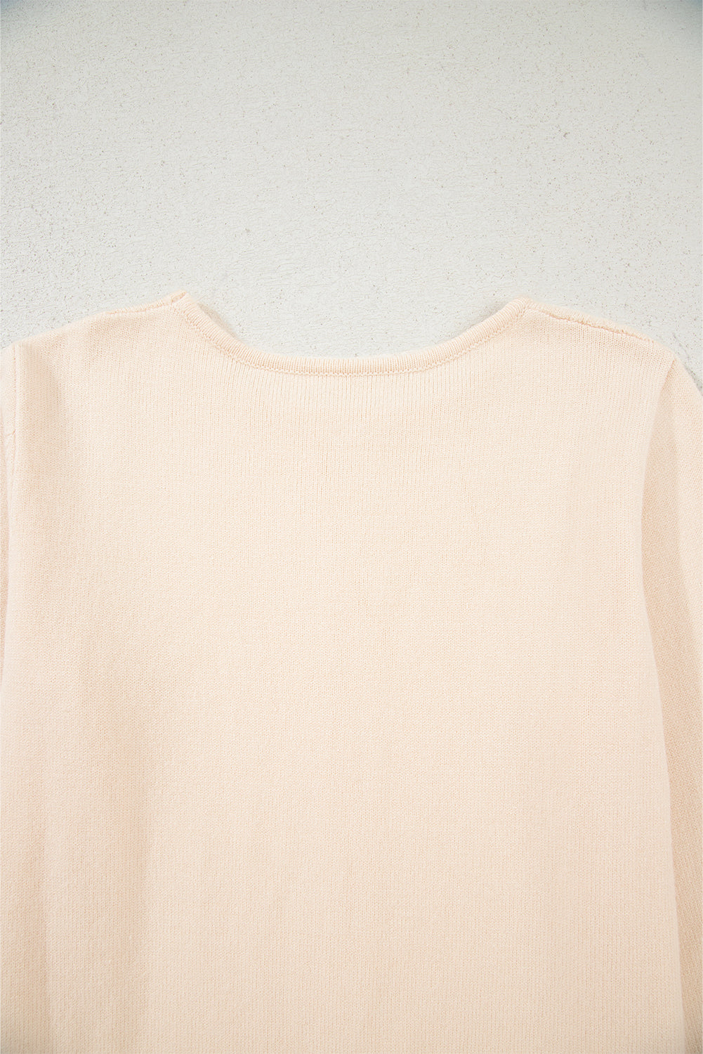 Beige Bohemian Floral Ruffle Hem Patchwork Knit Sweater Sweaters eb501b4dffef8850