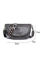 Dark Grey Wide Strap PU Leather Crossbody Bag Crossbody Bags eb58d2715d2c3186
