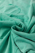 Sky Blue Mineral Wash Flower Patchwork Mini T Shirt Dress Short Dresses eb9fc338d45dff58