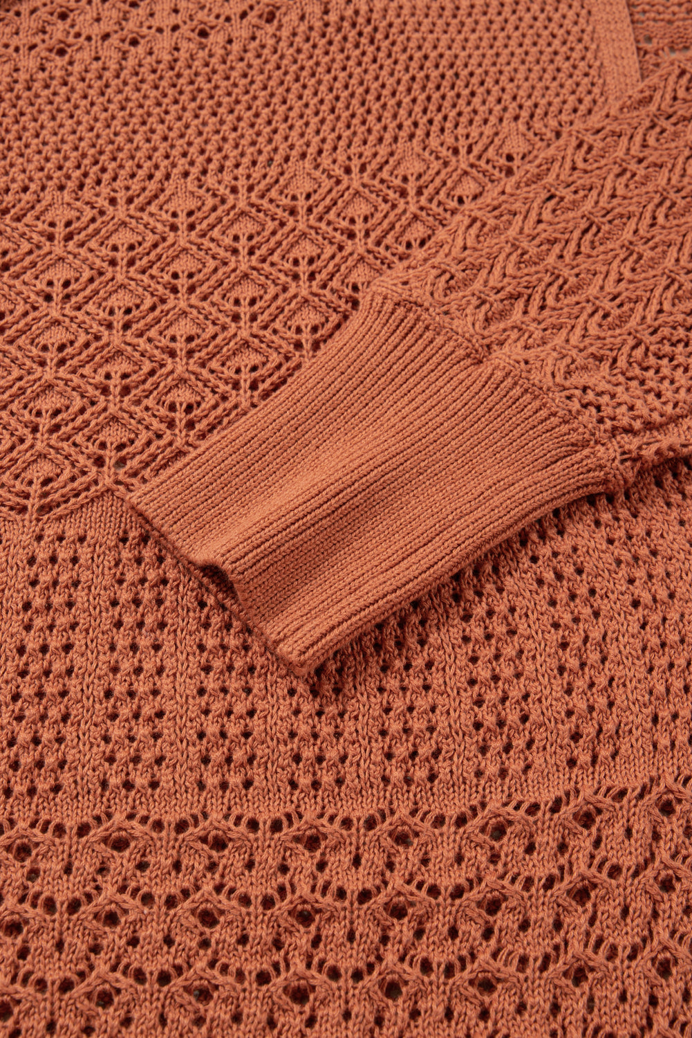 Redwood Burl Mixed Pattern Knitted Open Front Plus Size Cardigan Plus Size Sweaters&Cardigans ec7c733a01a3b954