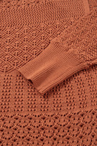 Redwood Burl Mixed Pattern Knitted Open Front Plus Size Cardigan Plus Size Sweaters&Cardigans ec7c733a01a3b954