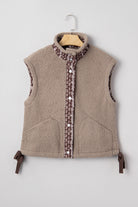 Goat Side Bows Sherpa Fleece Vest Vests ed65a1305fa217ed