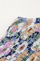 Green Floral Square Neckline Stretch High Waist Jumpsuit Jumpsuits eed78a83485933ca