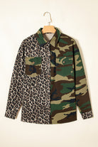 Brown Leopard Camouflage Patchwork Oversized Shacket Jackets ef9195a1228e1072