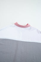 Beige Crinkle Pocket Half Sleeve Shirt Blouses f084ff804d0b315e