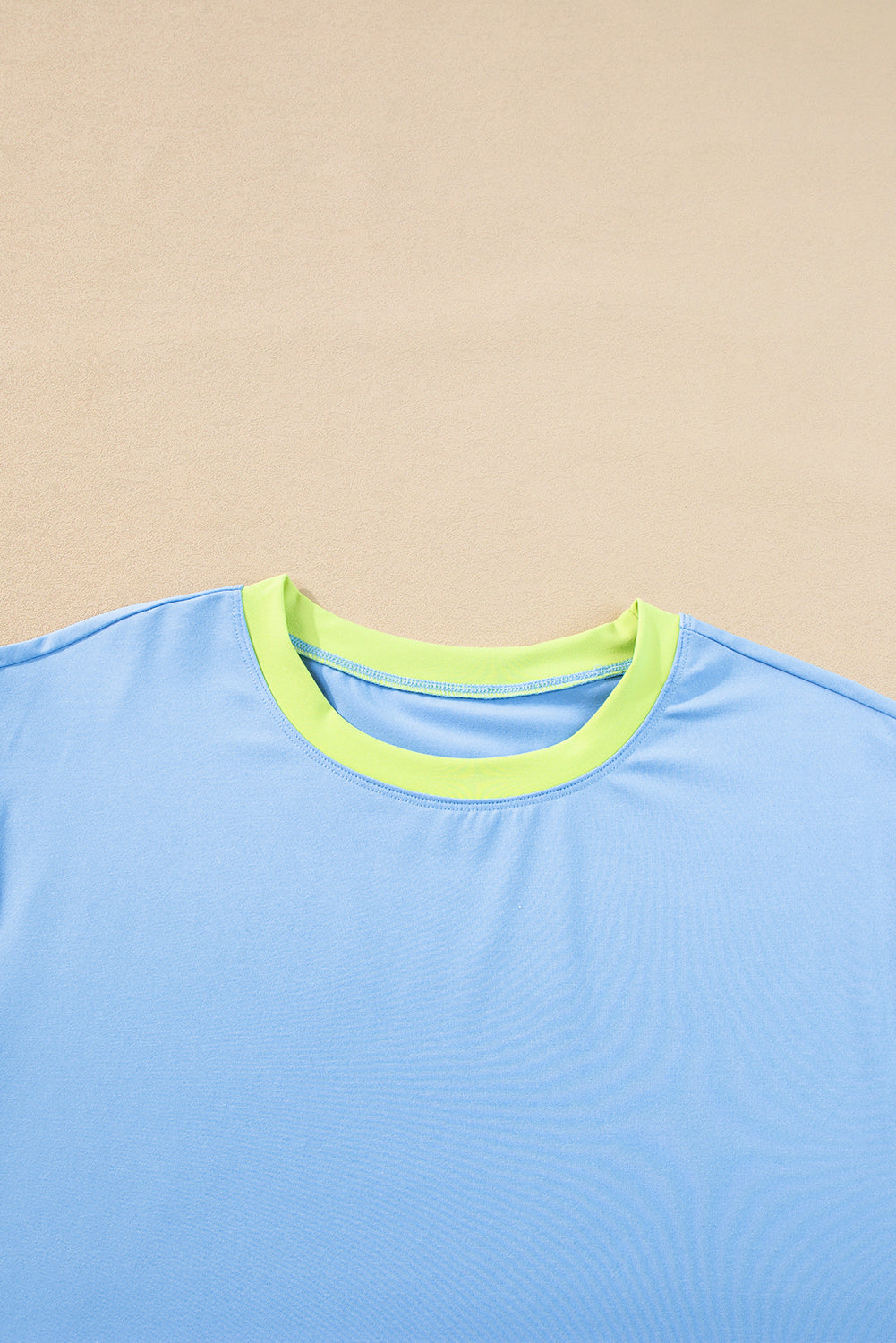 Strawberry Pink Colorblock Cap Sleeve Tee and Wide Leg Pants Set Two Piece Pants Sets f1256a78756c5600