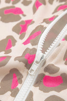 Rose Leopard Print Zip Up Hooded Sweatshirt Sweatshirts & Hoodies f39f7a3281495469