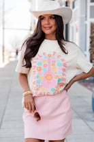 White Floral Guitar NASHVILLE Slogan Graphic T Shirt Graphic Tees f4db8f44975e7409