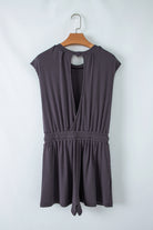 Ashleigh Blue Backless Drawstring Waist Romper Rompers f53d0d6002968929