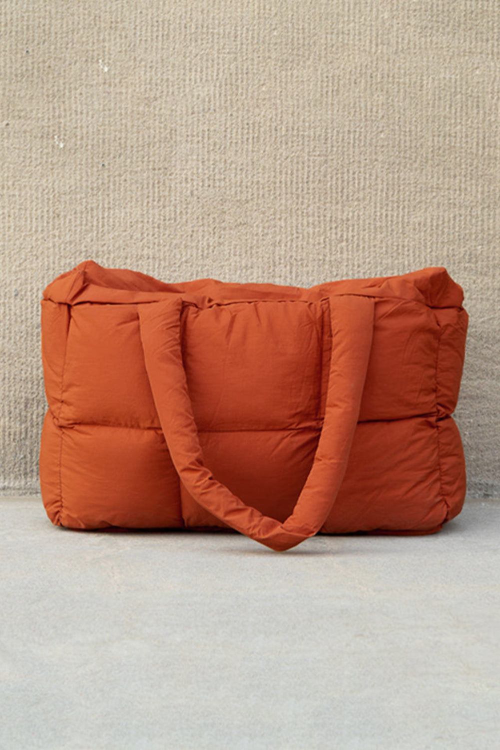 Black Solid Quilted Puffy Zipped Large Tote Bag Tote Bags f6c58c0d702ca136