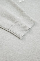 Light Grey Button Keyhole Lace Patchwork Drop Shoulder Sweater Sweatshirts & Hoodies f8259fd9316b4c5d