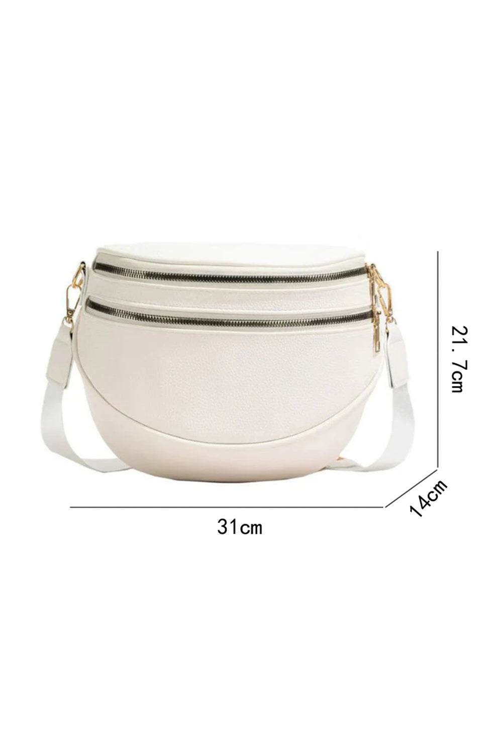 Parchment PU Leather Double Zipper Crossbody Bag Crossbody Bags f841f5266da59dad