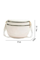 Parchment PU Leather Double Zipper Crossbody Bag Crossbody Bags f841f5266da59dad
