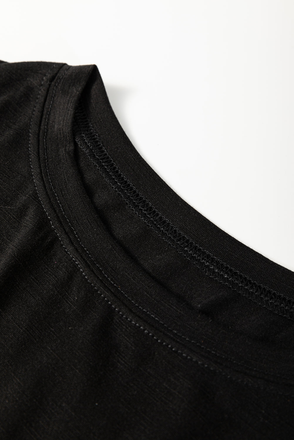 Black Floral Mesh Sleeve Fake Two-Piece Top Long Sleeve Tops fa38f99dd4c228e7